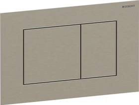 Geberit Sigma40 Betätigungsplatte eckig, 2-Mengen-Spülung, nickel gebürstet, easy-to-clean-beschichtet