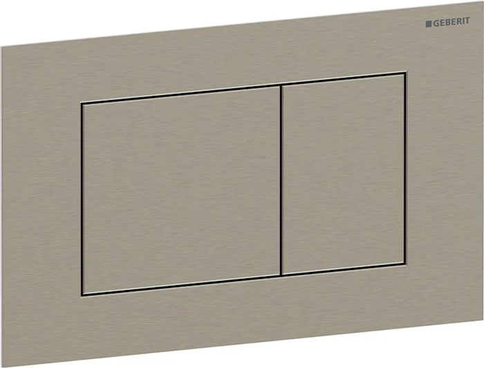 Geberit Sigma40 Betätigungsplatte eckig, 2-Mengen-Spülung, nickel gebürstet, easy-to-clean-beschichtet