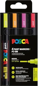 Uni-Ball POSCA PC-5M Acrylmarker Neonfarben sortiert, 4er-Set