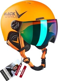 Black Crevice Leogang Helm neon orange (Junior)