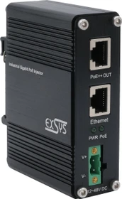 Exsys Industrial Railmount Gigabit PoE-Injektor, 2x RJ-45, 90W LTPoE++ (EX-60315)