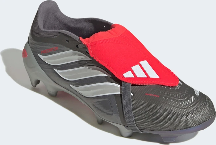 adidas Predator League Fold-Over Tongue FG iron metallic/zero metalic/lucid red
