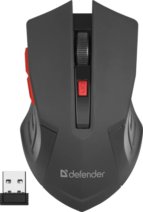 Defender Accura MM-275 Wireless Optical Mouse schwarz/rot, USB