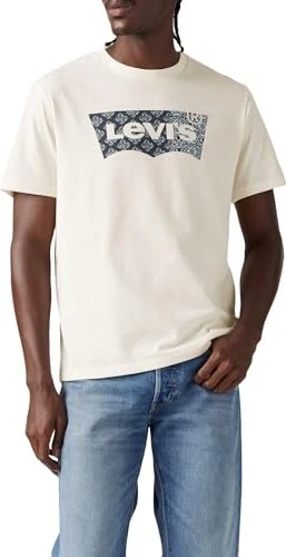 Levi's Classic Graphic T-Shirt kurzarm batwing bandana fill/three egret (Herren)