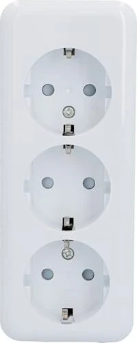 uniTEC STANDARD AP Schutzkontakt-Steckdose 3-fach, weiß