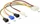 DeLOCK Molex auf 4-Pin Adapter, 20cm/20cm/20cm (85516)