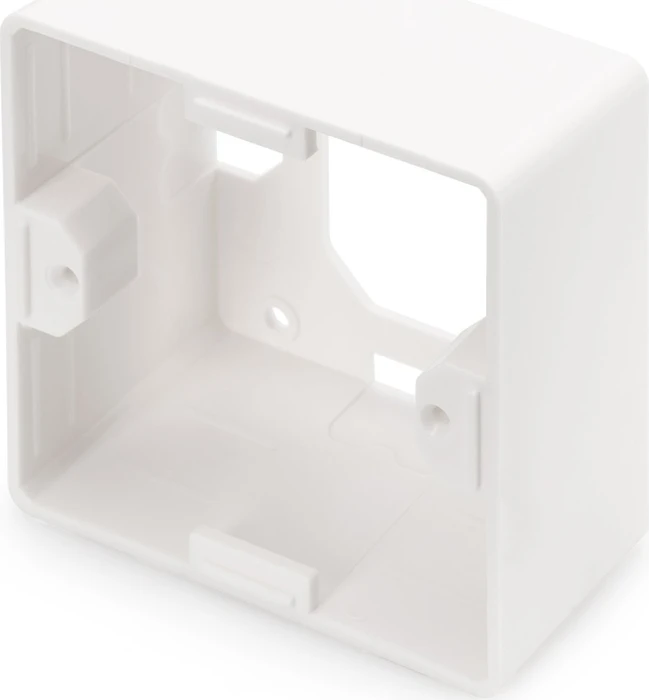 DIGITUS Aufputzdose für Frontplatten 80x80x42 mm, Farbe Reinweiß, Deutsches Layout Image