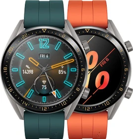 Huawei Watch GT Active grau mit Silikonarmband grün