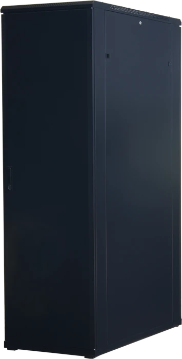 Rockstable 19" Serverschrank 42HE, Sicherheitsglastür, IP2X, schwarz, 1200mm tief