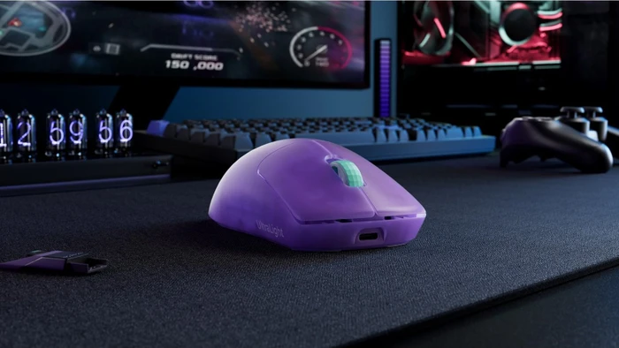 Keychron G6 HE 8K UltraLight Wireless Mouse, Frosted Lavender, USB/Bluetooth
