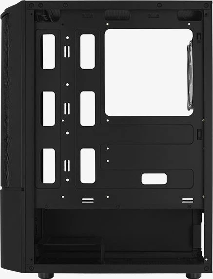 AeroCool Quantum Mesh [V2], schwarz, Lüfter LED Fixed RGB, Glasfenster
