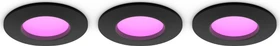Philips Hue White and Color Ambiance Slim Einbauleuchte 90mm 3-flammig schwarz