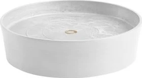 Ecopots Amsterdam Blumentopfuntersetzer mit Rollen rund 29cm white