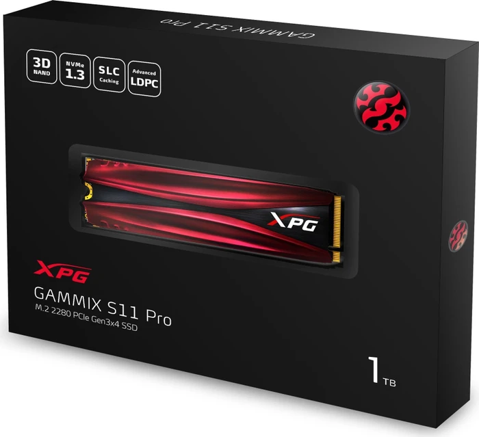 ADATA XPG Gammix S11 Pro 1TB, M.2 2280 / M-Key / PCIe 3.0 x4, Kühlkörper