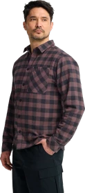 Jack Wolfskin Lite Flannel Hemd langarm check sheer plum (Herren)