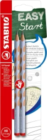 STABILO EASYgraph Bleistift HB graphit, Pastell Blau, 2er-Pack