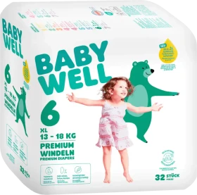 Babywell Premium Gr.6 Einwegwindel, 16-30kg, 32 Stück