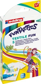 edding 17 Funtastics Textile Fun, farblich sortiert, 5er-Set