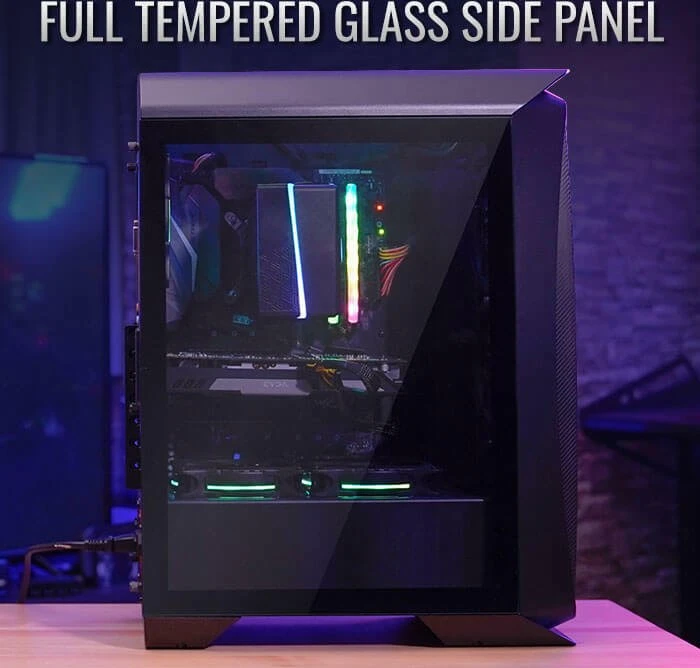 AeroCool Aero One Eclipse, schwarz, Glasfenster