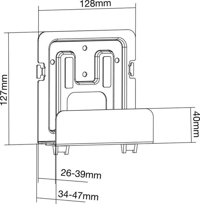 InLine Universalhalterung für Mini-PCs/Mediageräte