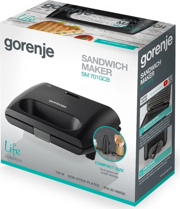 Gorenje SM701GCB Minigrill Sandwichgrill