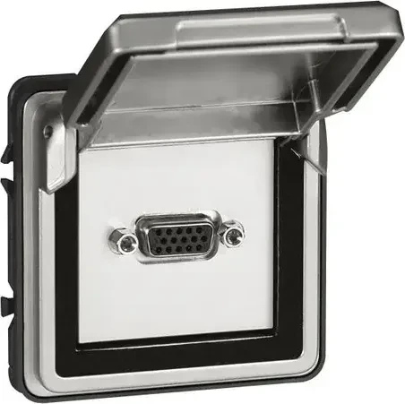 Legrand Soliroc Mosaic Adapter mit Klappdeckel IP55 IK10, grau