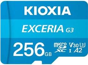 KIOXIA EXCERIA G3 R160/W50 256GB Kit, UHS-I U3, A2, Class 10