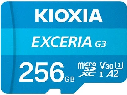 KIOXIA EXCERIA G3 R160/W50 256GB Kit, UHS-I U3, A2, Class 10