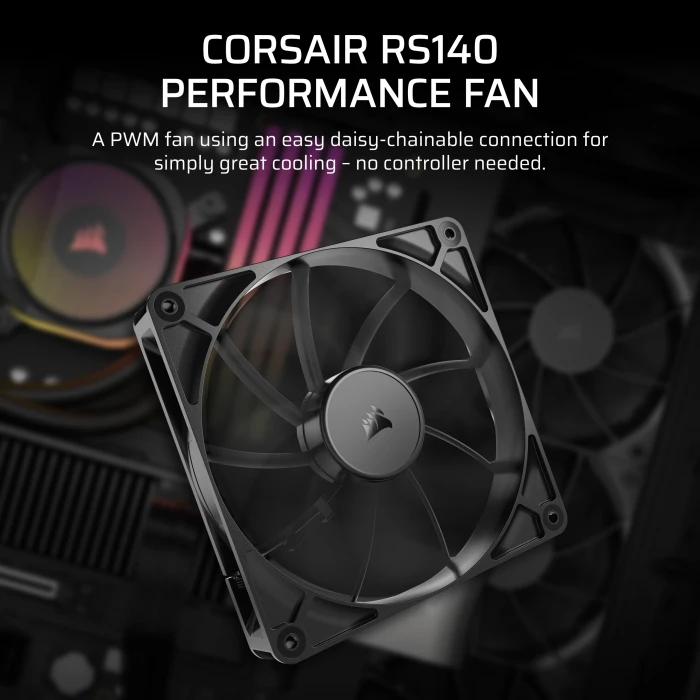 Corsair RS Series RS140, schwarz, 140mm
