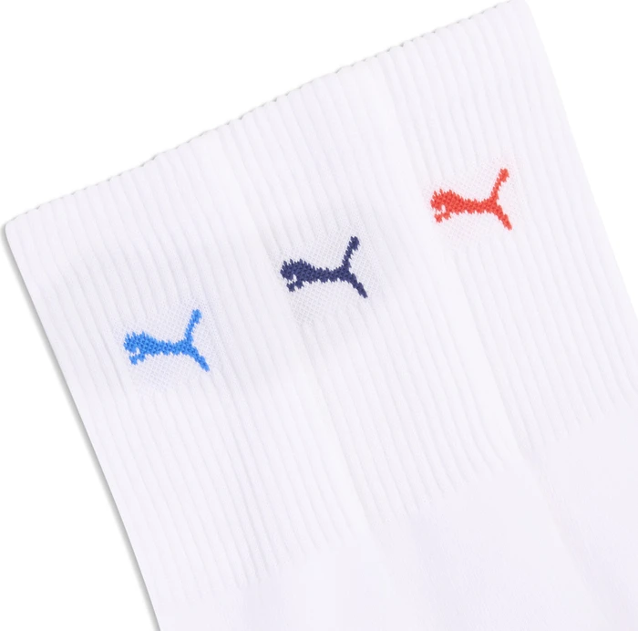 Puma Crew Socken white / various logo colors, 3 Paare (Herren)