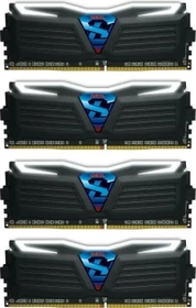 GeIL Super Luce schwarz LED weiß UDIMM 16GB Kit, DDR4-3000, CL16-16-16-36, 1R