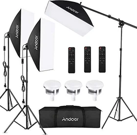 Andoer Softbox-Beleuchtungsset 3er Pack