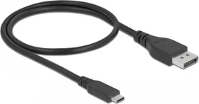 DeLOCK USB-C [Stecker] auf DisplayPort 1.4 [Stecker] Kabel 8K 60Hz schwarz, 0.5m (86037)