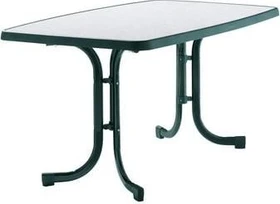 Sieger Boulevard mecalit-Pro Klapptisch 150x90cm smaragdgrün/marmordekor weiß