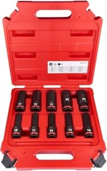 Milwaukee Shockwave 1/2" Impact Socket Set Deep Steckschlüsselsatz inkl. Koffer, 10-tlg.
