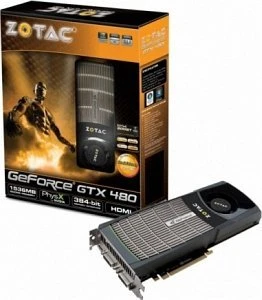 Zotac GeForce GTX 480, 1.5GB GDDR5, 2x DVI, Mini HDMI