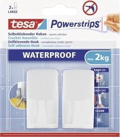 tesa Powerstrips Haken Wave weiß, 2 Stück