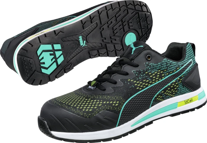 Puma Vivid Gh Low ESD Sicherheitsschuhe schwarz/türkis (Herren)