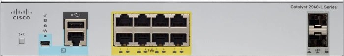 Cisco Catalyst 2960-L LAN Lite Desktop Gigabit Managed Switch, 8x RJ-45, 2x SFP, 67W PoE+