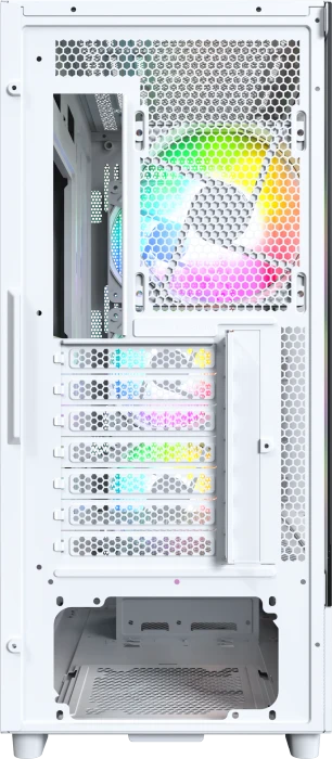 Montech X5, weiß, Glasfenster