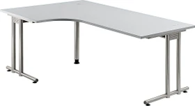 Hammerbacher Ergonomic N-Serie NS82/5 Eckschreibtisch 200x120cm grau/silber