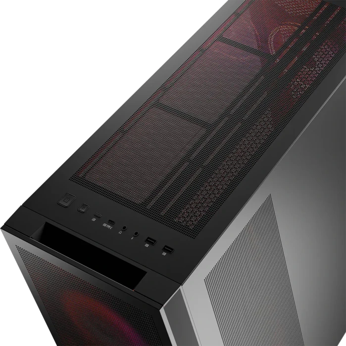 Modecom Volcano Expanse S Apex ARGB Midi, schwarz, Glasfenster