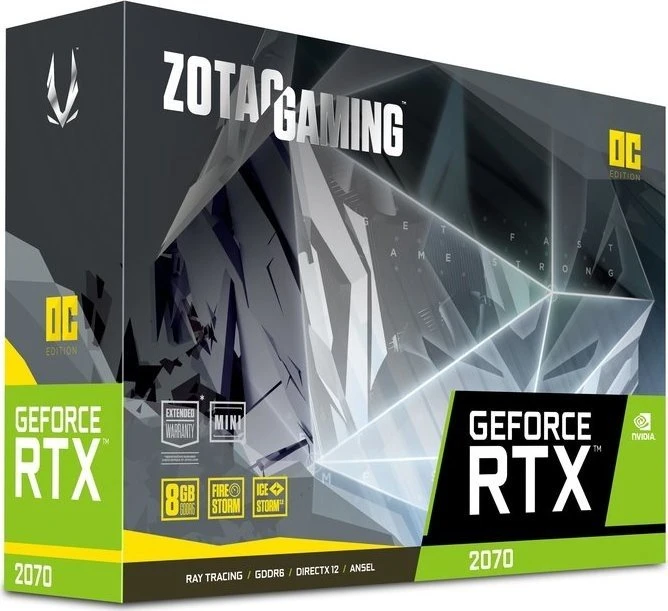 Zotac Gaming GeForce RTX 2070 OC Mini, 8GB GDDR6, DVI, HDMI, 3x DP