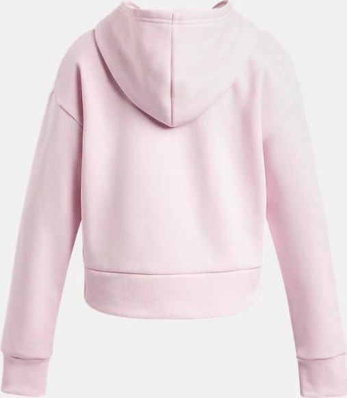 Under Armour Rival Fleece Crop Hoodie prime pink/white (Junior)
