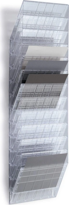 Durable Flexiboxx 12 Prospekthalter, 12 Fächer, A4, quer, transparent