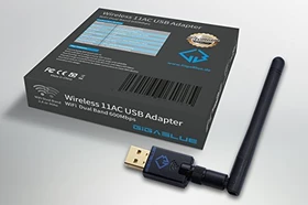 GigaBlue Wireless LAN-Adapter mit Antenne, 2.4GHz/5GHz WLAN, USB-A 2.0 [Stecker] (GGBZU/006)