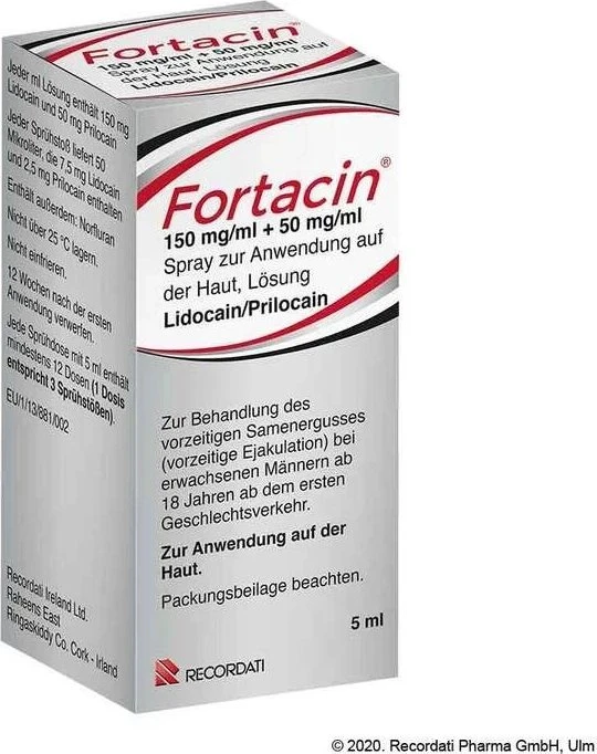 Fortacin 150 mg/ml + 50 mg/ml Spray, 5ml