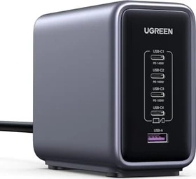 Ugreen Nexode 300W GaN USB-C Wall Charger 5-Ports schwarz/grau