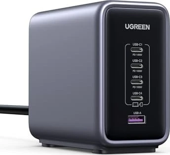 Ugreen Nexode 300W GaN USB-C Wall Charger 5-Ports schwarz/grau