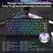 Attack Shark X82PRO HE Magnetic 75% inkl. Spiralkabel, schwarz mit Kontur, LEDs RGB, Outemu White Jade Magnetic, USB/Bluetooth, US Vorschaubild